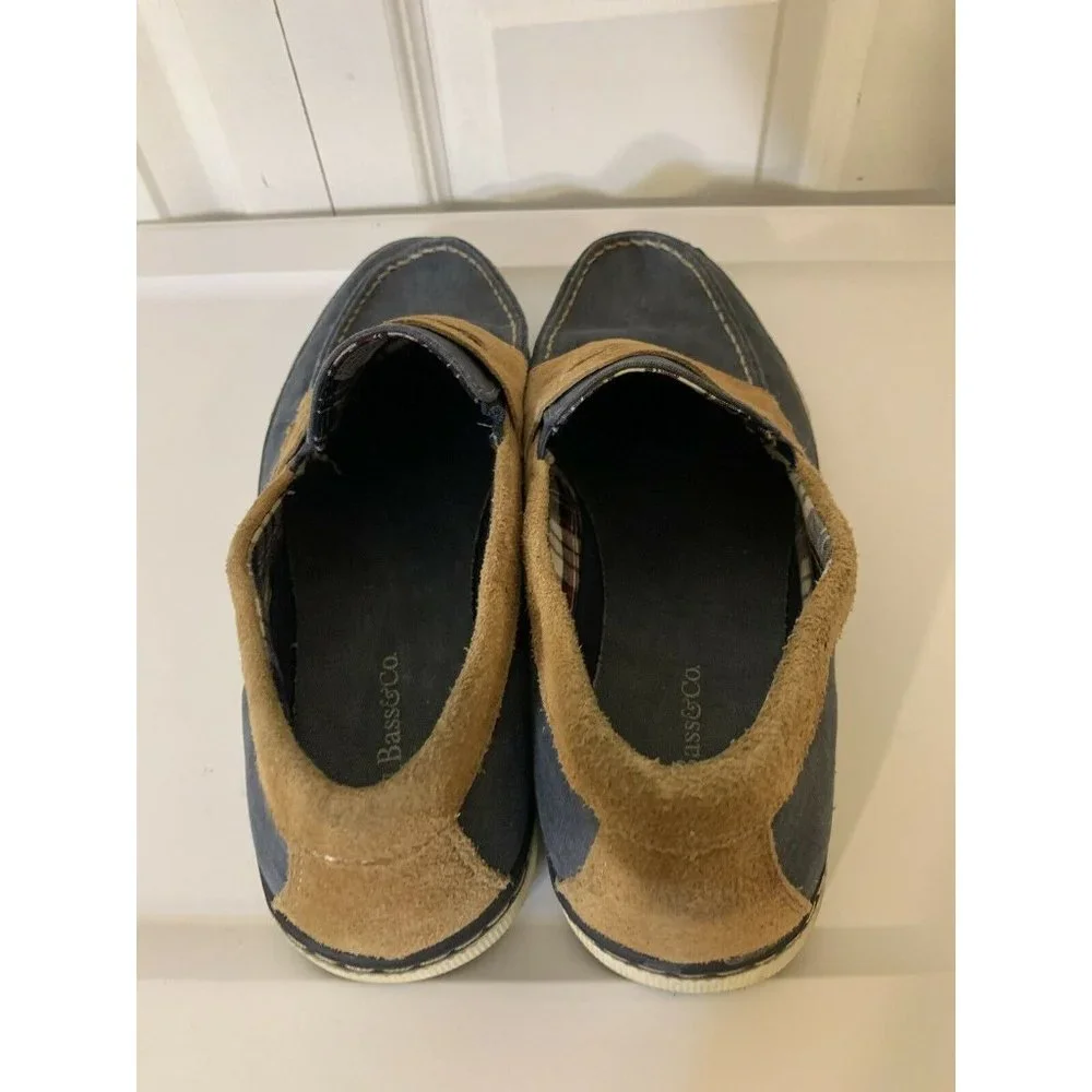 G H Bass Olsen Penny Loafer Shoe Men’s Sz 10 1/2 M‎ Blue Tan Slip On